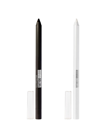 Eyeliner Afilarable Maybelline TattooStudio 2 Piezas Onice y Blanco