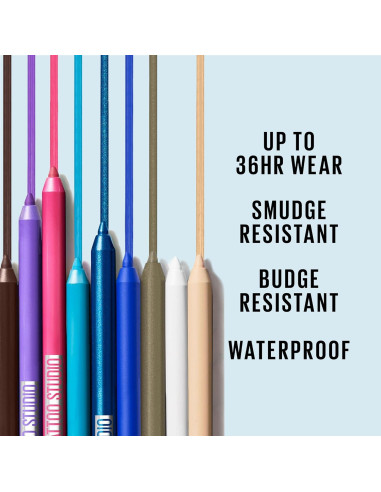 Eyeliner Afilarable Maybelline TattooStudio 2 Piezas Onice y Blanco