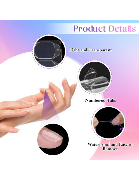 Pestañas Adhesivas para Uñas KBPNO 600 Pcs 15 Tamaños Ultra Finas Pestañas Adhesivas para Uñas KBPNO 600 Pcs 15 Tamaños Ultra Finas