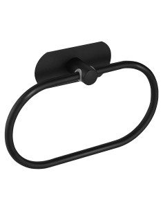 Anillo de Toalla Adhesivo Besteffie Acero Inoxidable Negro Mate
