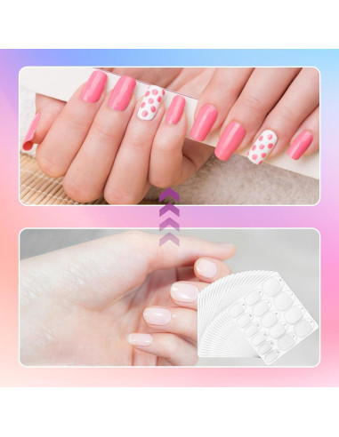 Pestañas Adhesivas para Uñas KBPNO 600 Pcs 15 Tamaños Ultra Finas