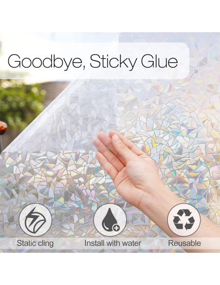 Película de Privacidad para Ventanas rabbitgoo 44.5x200 cm