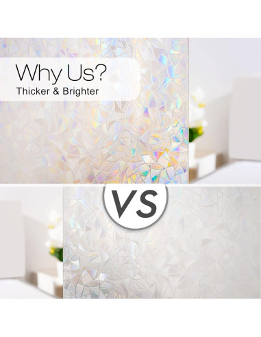 Película de Privacidad para Ventanas rabbitgoo 44.5x200 cm