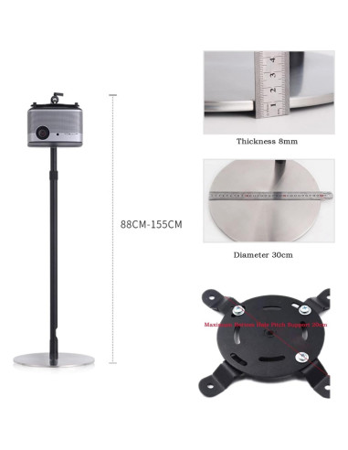 Soporte de Proyector MIQXUAN Ajustable 88-155cm con Placa Adaptadora