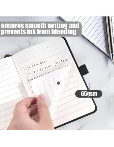 Cuadernos de bolsillo Koogel, 3 paquetes, 160 páginas, negro