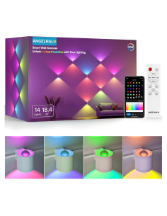 Apliques de Pared Inteligentes ANGELHALO RGB 1080 Lúmenes