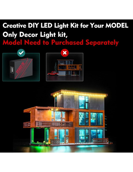 Kit de Luz LED LocoLee para LEGO Casa Cullen 21354