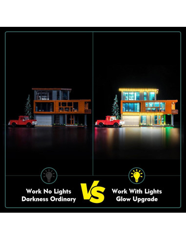 Kit de Luz LED LocoLee para LEGO Casa Cullen 21354