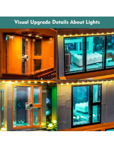 Kit de Luz LED LocoLee para LEGO Casa Cullen 21354