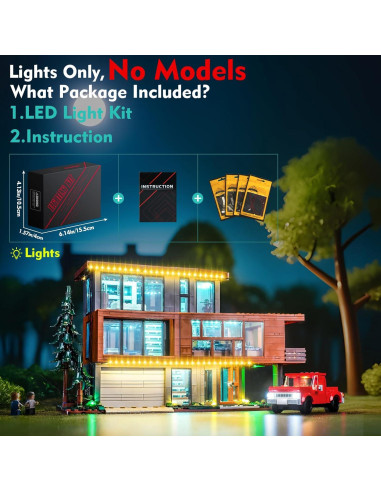 Kit de Luz LED LocoLee para LEGO Casa Cullen 21354
