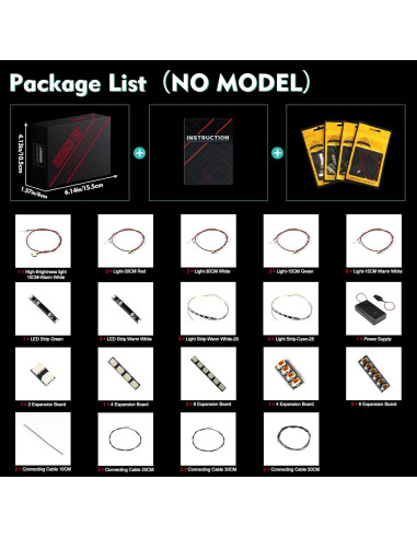 Kit de Luz LED LocoLee para LEGO Casa Cullen 21354