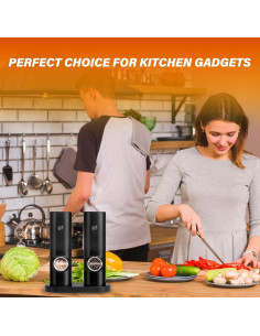 Juego de Molinillos Eléctricos de Sal y Pimienta Simple Deluxe 2