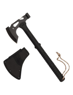 Hacha Táctica CHI SHANG de Acero Inoxidable con Funda Nylon