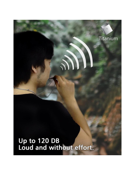 Collar Portapíldoras y Silbato de Titanio PJYTAC EDC