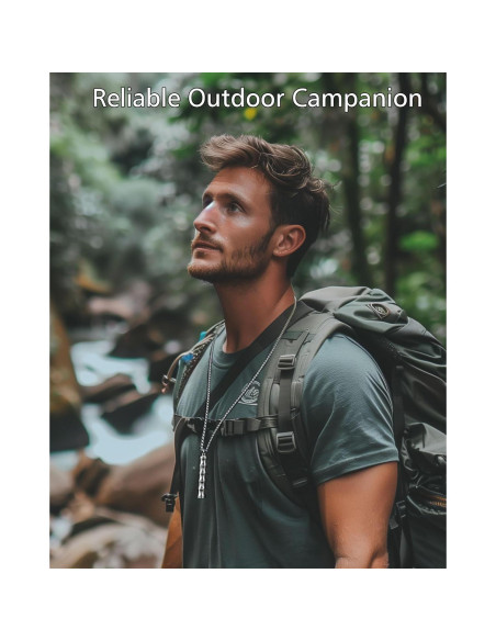 Collar Portapíldoras y Silbato de Titanio PJYTAC EDC