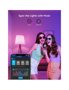 Paquete de 4 Bombillas Inteligentes Govee E26 WiFi Bluetooth LED 60W 2