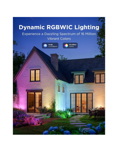 Govee Luces Spot Exteriores IP67, Paquete de 2, RGBWIC