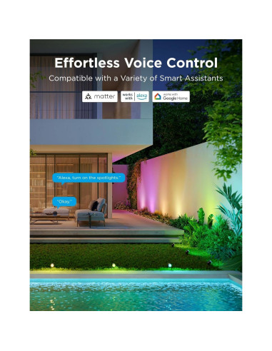 Govee Luces Spot Exteriores IP67, Paquete de 2, RGBWIC