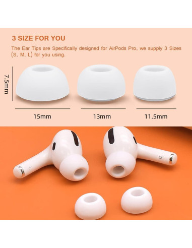 Consejos de Silicona para AirPods Pro - 3 Tamaños Ajustables