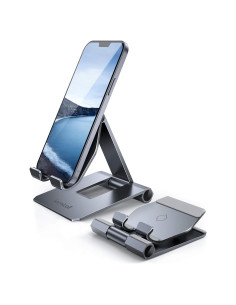 Soporte de Teléfono Ajustable Lamicall de Aluminio Gris 10-28 cm