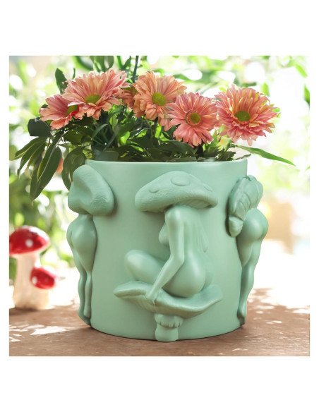 Maceta de Cuerpo Femenino GUGUGO 12.7 cm Verde Salvia