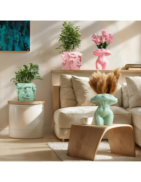 Maceta de Cuerpo Femenino GUGUGO 12.7 cm Verde Salvia