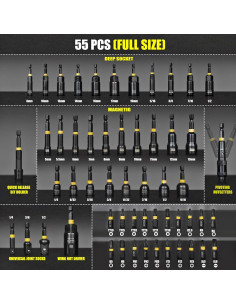Juego de 55 Piezas de Destornillador de Impacto Facoow 2