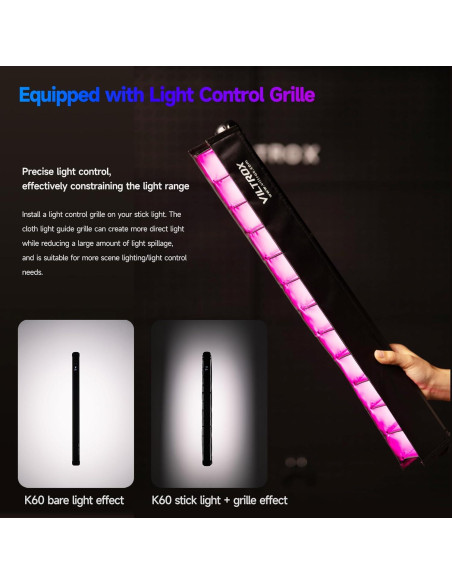VILTROX K60 Pack de 2 Varitas de Luz RGB con Trípodes VILTROX K60 Pack de 2 Varitas de Luz RGB con Trípodes