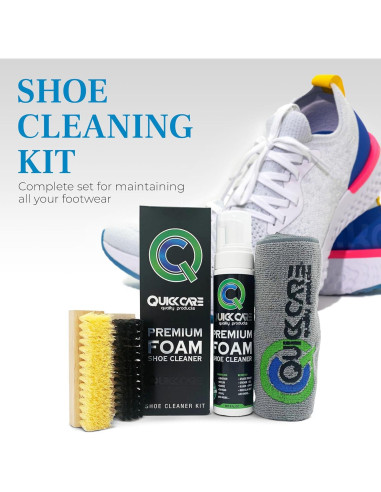 Kit de Limpiador de Zapatos Espuma Premium QuickCare 340 g