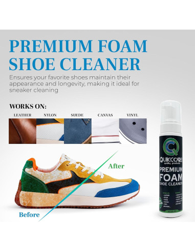 Kit de Limpiador de Zapatos Espuma Premium QuickCare 340 g