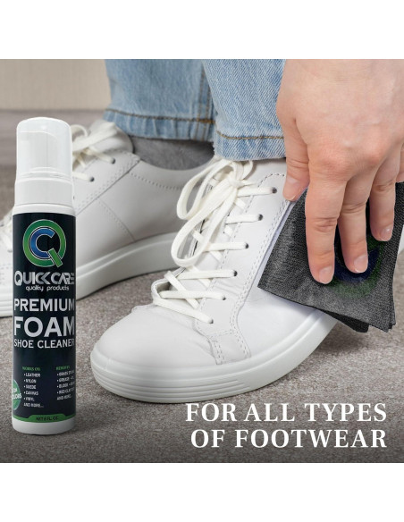 Kit de Limpiador de Zapatos Espuma Premium QuickCare 340 g