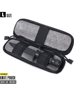Funda Táctica WYNEX Nylon 600D para Linterna y Cuchillo - Grande 2