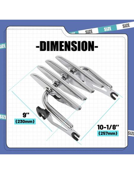 Soporte de Equipaje Desmontable ECOTRIC Cromado Harley 2009-2024