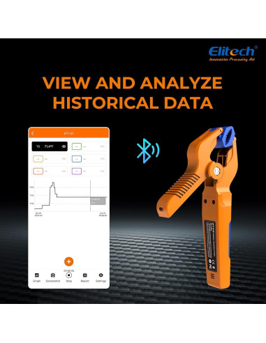 Manómetro Digital Elitech EMG-40Vpro con Medidor de Vacío y Pinzas