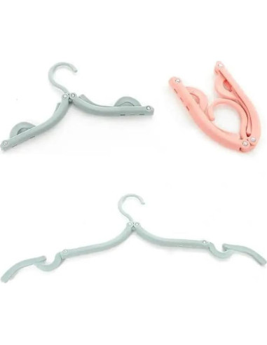 5 Perchas Plegables Portátiles Genérica 3.81 cm Ahorra Espacio