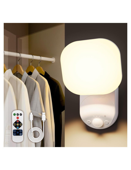 Luz de Closet LED AUDERWIN Recargable con Sensor y Control Remoto