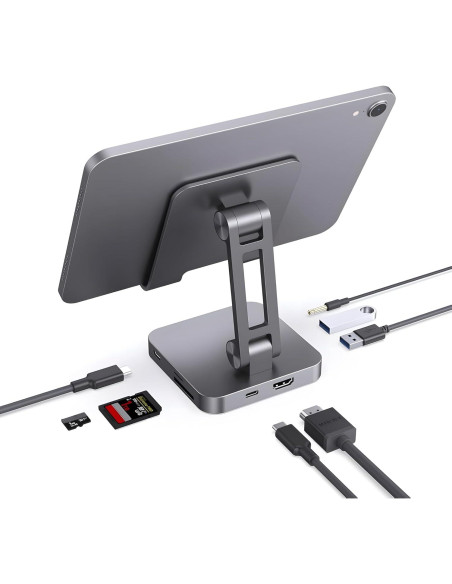 Soporte de Carga USB C 7-en-1 GX con 100W PD y 4K HDMI Soporte de Carga USB C 7-en-1 GX con 100W PD y 4K HDMI