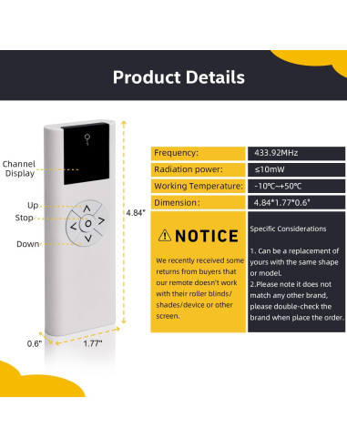Controlador de Persianas AC114-01 para Cortinas Motorizadas