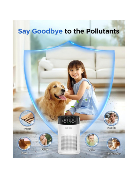 Purificador de Aire KOIOS BK08 HEPA H13 para Habitaciones Grandes