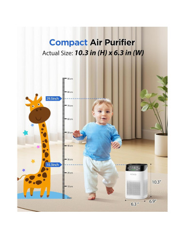 Purificador de Aire KOIOS BK08 HEPA H13 para Habitaciones Grandes