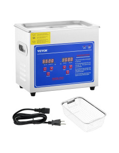Limpiador Ultrasónico VEVOR 3L Acero Inoxidable Digital