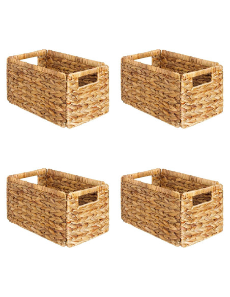Cestas de Almacenamiento SpaceAid 4 Pack Mimbre 33x20.8x17.8 cm