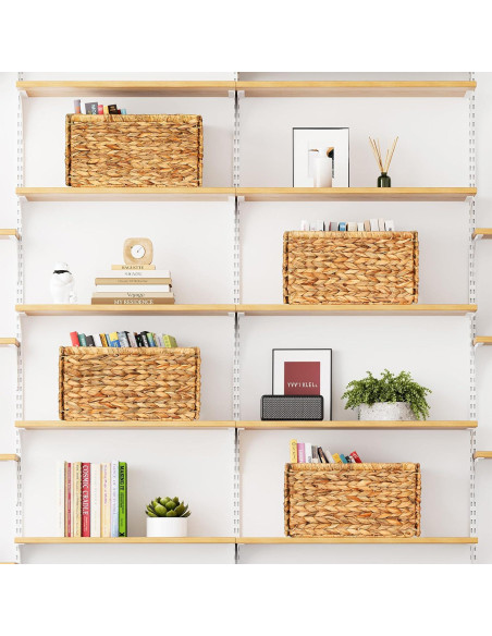 Cestas de Almacenamiento SpaceAid 4 Pack Mimbre 33x20.8x17.8 cm