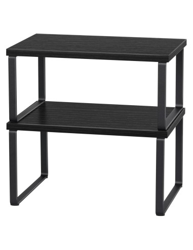 Conjunto de 2 Organizadores de Estante CADUKE Negro Expandible
