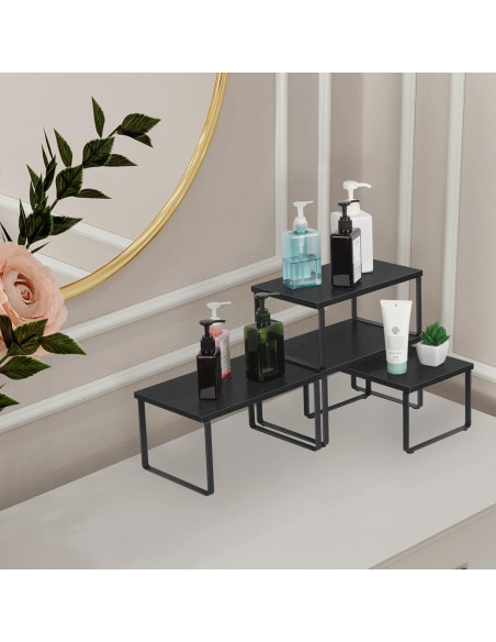 Conjunto de 2 Organizadores de Estante CADUKE Negro Expandible