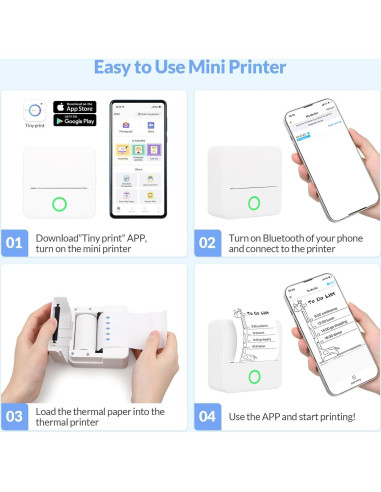 Impresora de Etiquetas Térmica Bluetooth EIen Mini Portátil