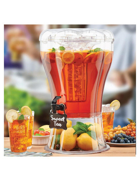 Dispensador de Bebidas Buddeez 13.25L con Cono de Hielo y Grifo Dispensador de Bebidas Buddeez 13.25L con Cono de Hielo y Grifo