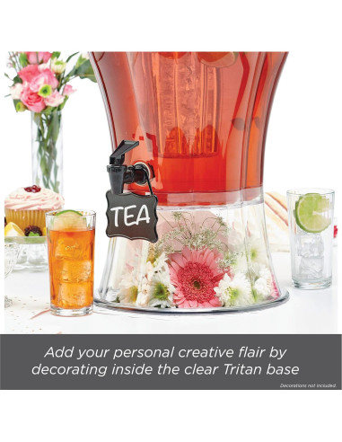 Dispensador de Bebidas Buddeez 13.25L con Cono de Hielo y Grifo