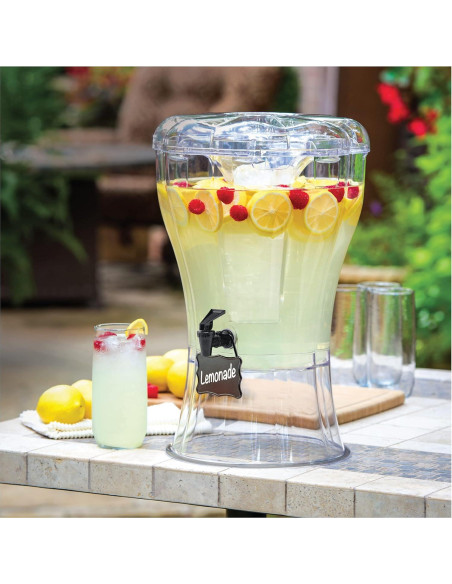 Dispensador de Bebidas Buddeez 13.25L con Cono de Hielo y Grifo Dispensador de Bebidas Buddeez 13.25L con Cono de Hielo y Grifo