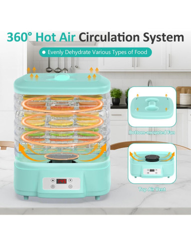 Deshidratadora de Alimentos Prenafla 6 Bandejas 200W Digital